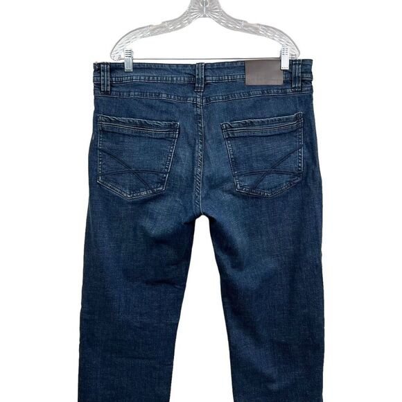 TK Axel Jeans Slim Boot Stretch Straight Leg Zip Fly Blue Men Size 36Wx30L - Picture 6 of 8